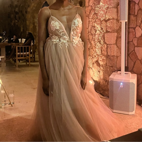 Berta evening 18-50, beige color size 36/ 0. - Picture 2 of 4